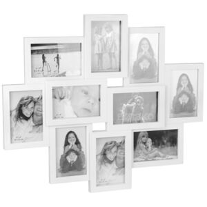 Bílý rámeček - 10 fotografií, 59x50 cm, Emako
