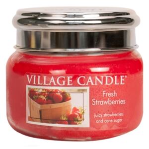 Village Candle Vonná svíčka ve skle, Čerstvé jahody - Fresh Strawberry, 11oz