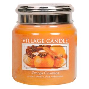 Village Candle Vonná svíčka ve skle, Pomeranč a skořice - Orange Cinnamon, 16oz