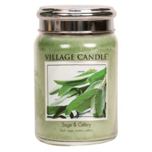 Village Candle Vonná svíčka ve skle, Svěží šalvěj - Sage Celery, 26oz