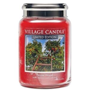 Village Candle Vonná svíčka ve skle, Jabloňové Dřevo - Apple Wood 26oz