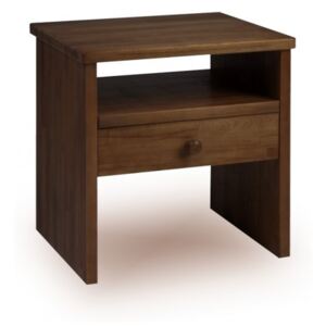 Noční stolek G-W1 - masiv borovice - moření ořech GR design