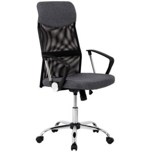 OTOČNÁ ŽIDLE, šedá, černá, síťovina, mikrovlákno Carryhome - Otočné židle