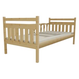 Vomaks Dětská postel DP 003 80 x 200 cm surové dřevo bez úložných prostor
