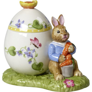 Villeroy & Boch Bunny Tales porcelánová dóza ve tvaru kraslice se zajíčkem Maxem