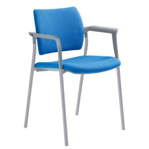 Konferenční židle Dream Grey, s područkami, modrá