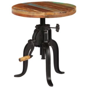 Odkládací stolek 45 x (45–62) cm recyklované dřevo a litina