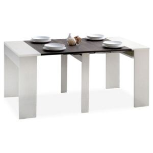 Jídelní stůl MERGADO bílý/wenge