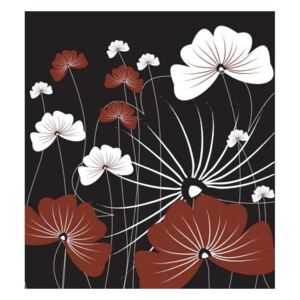 Vliesové fototapety na zeď Květiny na černém pozadí | MS-3-0156 | 225x250 cm