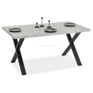 Jídelní stůl LOFARO surový beton, černá