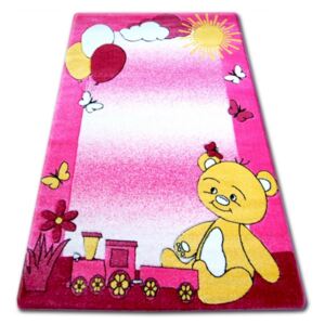 Dětský kusový koberec Medvídek růžový, Velikosti 140x190cm
