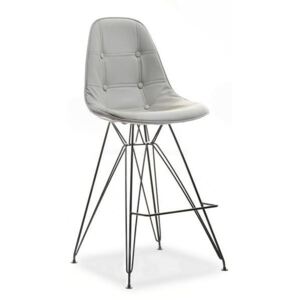Barová židle MOBI šedá/černá podnož
