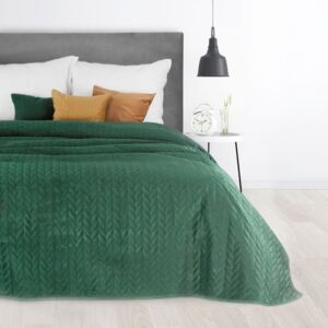 Přehoz na postel KANSAS 220x240 cm zelená Mybesthome