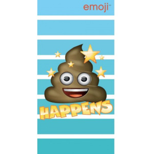 Osuška Emoji "Happens" 70x140 cm