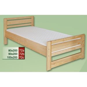 Dřevěná postel CLASSIC 72 z masivu borovice