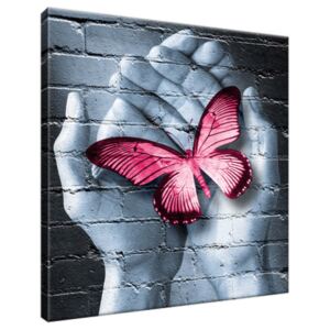 Obraz na plátně Motýlí graffiti 30x30cm 2346A_1AI