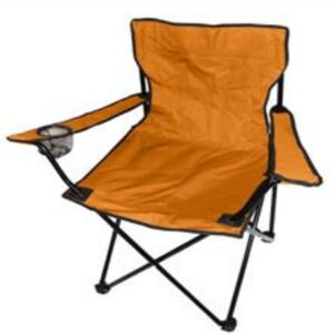 Rybářská židle s držákem nápoje včetně tašky tmavě oranžová