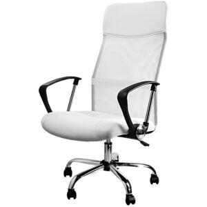 VivaDe Kancelářská židle se síťovinou Herna bílá