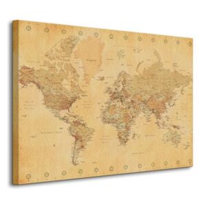 Obraz na plátně Mapa světa (Vintage styl) 80x60 WDC90058