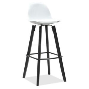 Barová židlička LAVORO bílá-černá