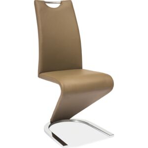 Jídelní čalouněná židle H-090 cappuccino/chrom