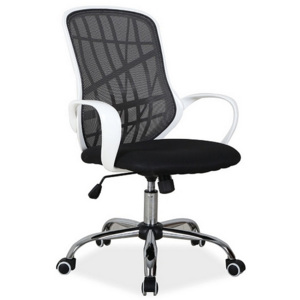 Kancelářská židle MORGAN, 95-105x51x45x48-58, černá/bílá