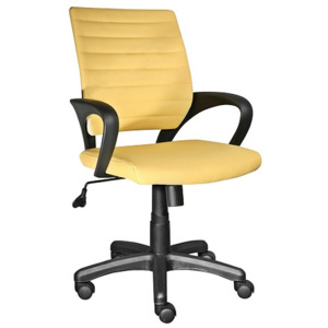 Kancelářská židle KEEP, 86-96x63x50x42-52, žlutá
