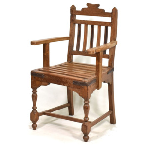 Stará židle z teakového dřeva, 51x47x90cm