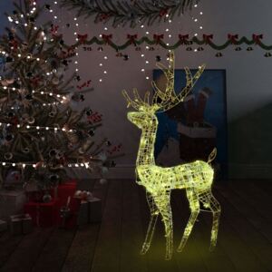 Vánoční dekorace akrylový sob 140 LED 128 cm teplé bílé světlo