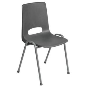 Plastová jídelní židle Pavlina Grey, antracit, tmavošedá konstrukce