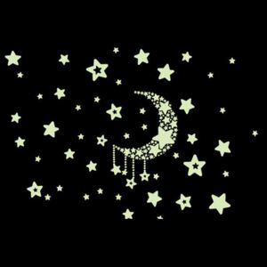 KIK Fluorescenční samolepky - hvězdy/noční obloha, KX9228