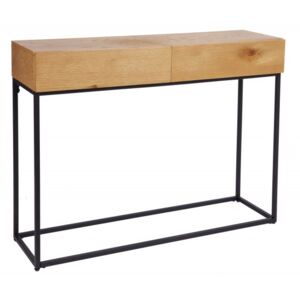 Konzolový stolek ELEMENTS 100 CM pravá dubová dýha Nábytek | Obývací pokoj | Konzolové stoly