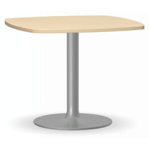Konferenční stolek ZEUS II, 660x660 mm, šedá podnož, deska bříza