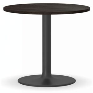 Konferenční stolek ZEUS II, průměr 600 mm, černá podnož, deska wenge