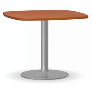 Konferenční stolek ZEUS II, 660x660 mm, šedá podnož, deska třešeň