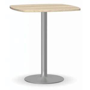 Konferenční stolek FILIP II, 660x660 mm, šedá podnož, deska bílá