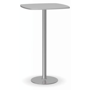Koktejlový stůl OLYMPO II, 660x660 mm, chromovaná podnož, deska šedá