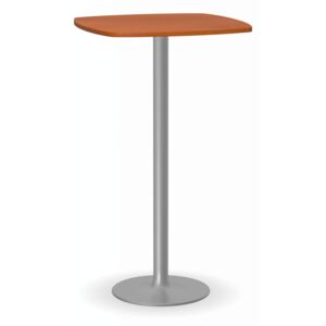 Koktejlový stůl OLYMPO II, 660x660 mm, šedá podnož, deska třešeň