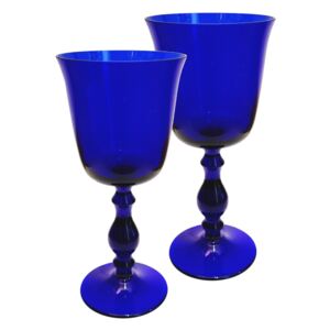 Tmavě modré sklenice na víno180 ml, 6 ks