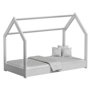 Magnat Dětská postel DOMEČEK D1 bílý 80x160 cm Rošt: Bez roštu, Matrace: bez matrace