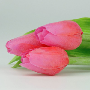 Francouzský umělý tulipán č. 19- červeno- růžový , 40 cm