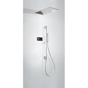 TRES - Termostatický podomítkový elektronický sprchový set SHOWER TECHNOLOGY Včetně elektronického ovládání (černá barva). (09288307)