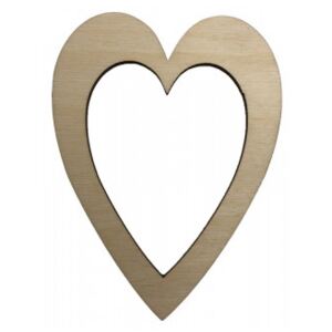 ČistéDřevo Dřevěné srdce v srdci II 10 x 7,5 cm
