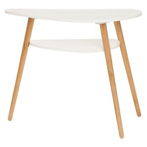 Bílý masivní konzolový stolek Scandus, 95 cm