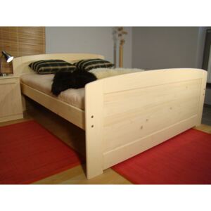 Vysoká senior manželská postel z masivu PAVLA SENIOR, dvoulůžko ROALHOLZ