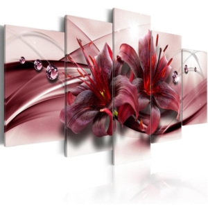 Murando DeLuxe Vícedílný obraz - Vínová lilie 100x50 cm