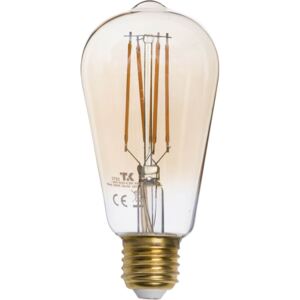 Retro LED filamentová žárovka BULB LED, E27, ST59, 6,5W, 806lm, 2700K
