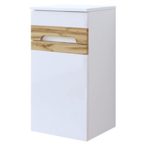 Dolní závěsná skříňka - GALAXY 810 white, bílá/dub votan