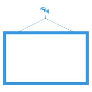 Bílá nalepovací tabule vrtulník Barva: bílá 010, Druhá barva: modrá 053, Rozměr: Celý motiv 108x76, z toho samotná tabule 100x68 cm
