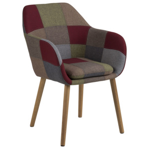 Konferenční / jídelní židle s područkami Milla, patchwork